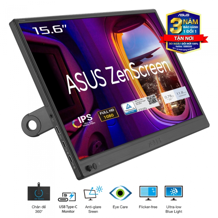 Màn hình Di động ASUS ZenScreen MB169CK | 16 inch, FHD, 60Hz, IPS